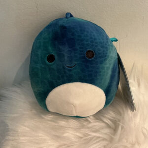Squishmallows Stahl Dinosaur Plush 5” Blue/Teal Tie-Dye NWT